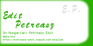 edit petreasz business card